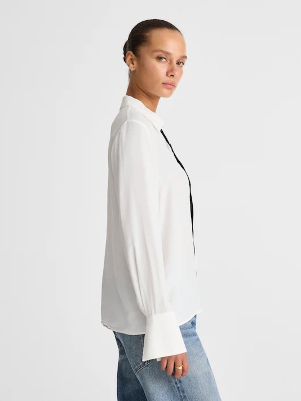 Madewell Necktie Button-Up Top large - Picture 3 of 5